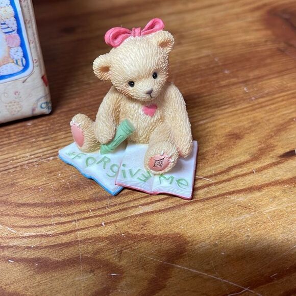 Cherished Teddies Forgive Me Mini Figurine 303100 1997 Priscilla Hillman - Picture 2 of 5